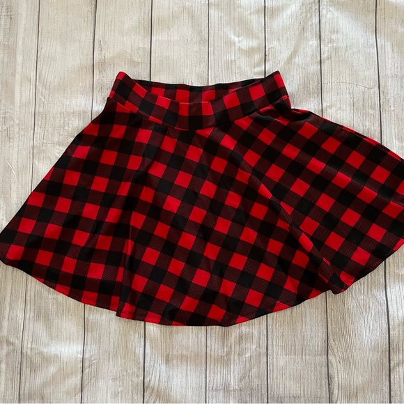 High waisted plaid skater skirt - Picture 2 of 3